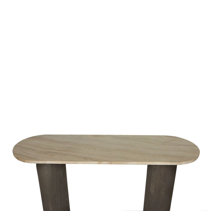 Bijzettafel Liora Mangohout Bruin 33x106 cm-PTMD