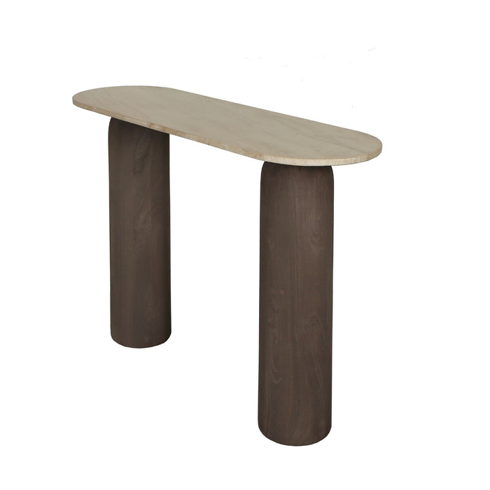 Bijzettafel Liora Mangohout Bruin 33x106 cm-PTMD