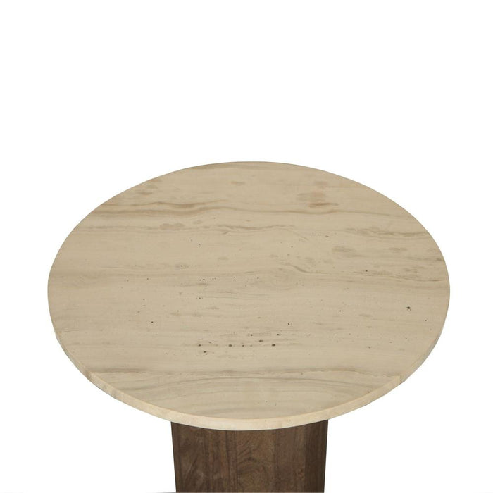 Bijzettafel Liora Mangohout Bruin 45 cm-Bijzettafels-PTMD