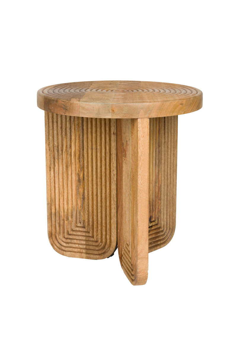 Bijzettafel Maeze Mango hout Bruin Ø40x45 cm-Bijzettafels-Creating Home