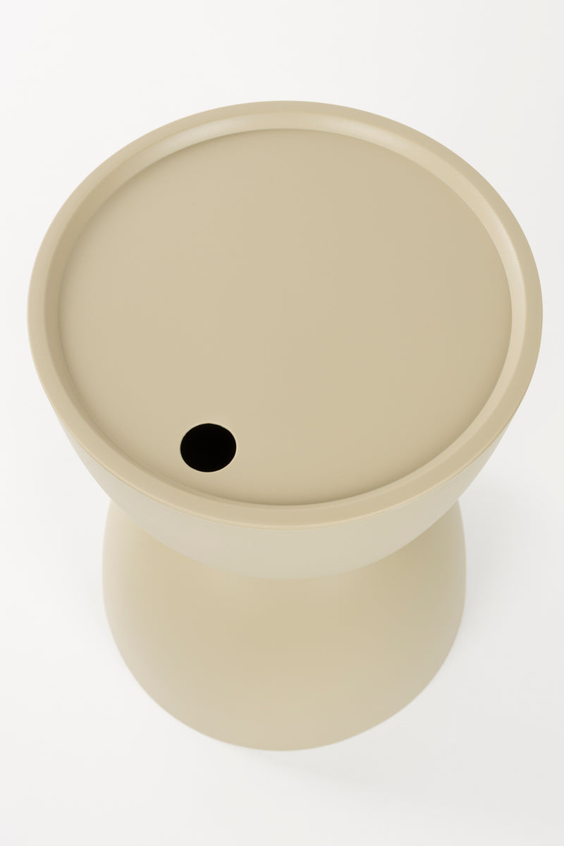 Bijzettafel Mara Beige Outdoor Polypropyleen Beige 34x34 cm-Bijzettafels-Creating Home