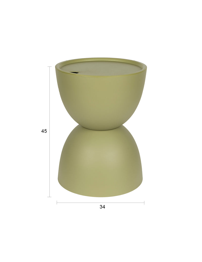Bijzettafel Mara Groen Outdoor Polypropyleen Groen 34x34 cm-Bijzettafels-Creating Home