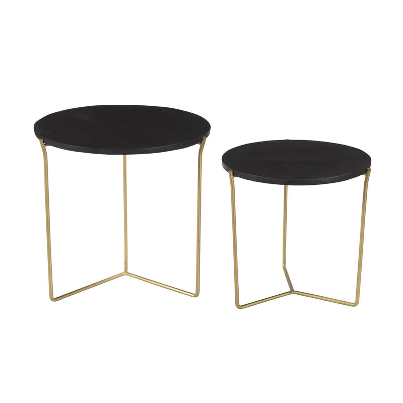 Bijzettafel Mason Mangohout Naturel hout 52 cm 52x52x53 cm-Bijzettafels-Livingfurn