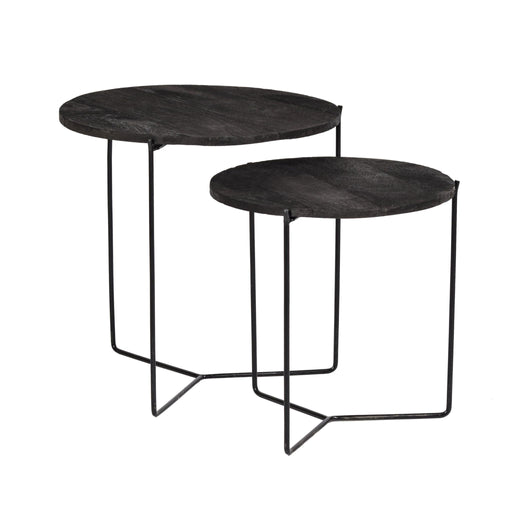 Bijzettafel Mason Mangohout Zwart 52 cm-Livingfurn