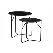 Bijzettafel Mason Marble Marmer Zwart 53 cm 53x53x54 cm-Bijzettafels-Livingfurn