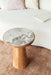 Bijzettafel Mees Marble Naturel Ø40x50 cm-Bijzettafels-Creating Home