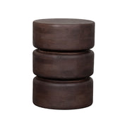 Bijzettafel Milly Espresso Mangohout 35 cm Rond 35x35x47 cm-Bijzettafels-LABEL51