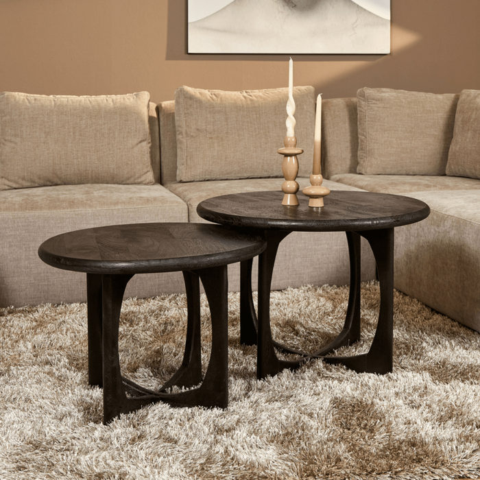 Bijzettafel Milou Zwart 60 cm 60x60x45 cm-Salontafels-Starfurn