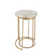 Bijzettafel Mix Staal 36 cm Staal,stone 35.5x35.5x61 cm 35983-Bijzettafels-J-Line