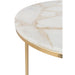 Bijzettafel Mix Staal 36 cm Staal,stone 35.5x35.5x61 cm 35983-Bijzettafels-J-Line