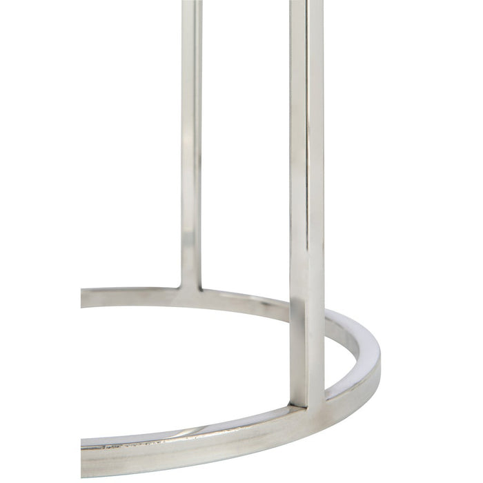Bijzettafel Mix Staal 36 cm Staal,stone 35.5x35.5x61 cm 35984-Bijzettafels-J-Line