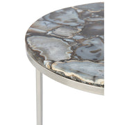 Bijzettafel Mix Staal 36 cm Staal,stone 35.5x35.5x61 cm 35984-Bijzettafels-J-Line