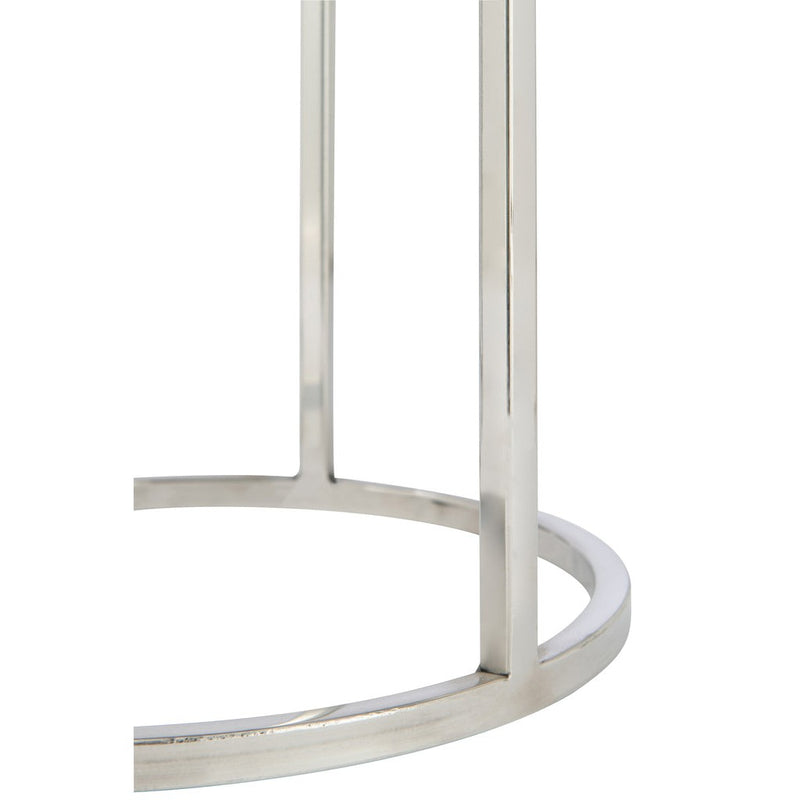 Bijzettafel Mix Staal 36 cm Staal,stone 35.5x35.5x61 cm 35984-Bijzettafels-J-Line