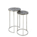 Bijzettafel Mix Staal 36 cm Staal,stone 35.5x35.5x61 cm 35984-Bijzettafels-J-Line