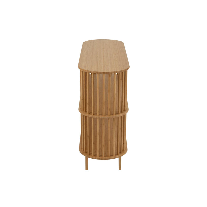 Bijzettafel Naturel Bamboe 37x120 cm-Opbergkasten-J-Line