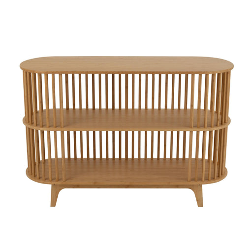 Bijzettafel Naturel Bamboe 37x120 cm-Opbergkasten-J-Line