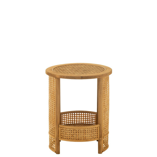 Bijzettafel Naturel Bamboe 40 cm 40x40x49.5 cm-Bijzettafels-J-Line