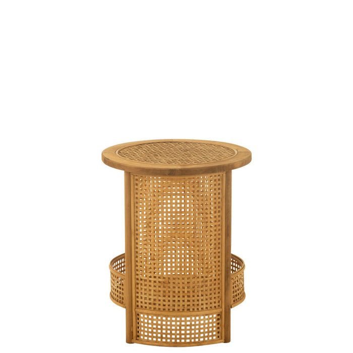 Bijzettafel Naturel Bamboe 40 cm-Bijzettafels-J-Line
