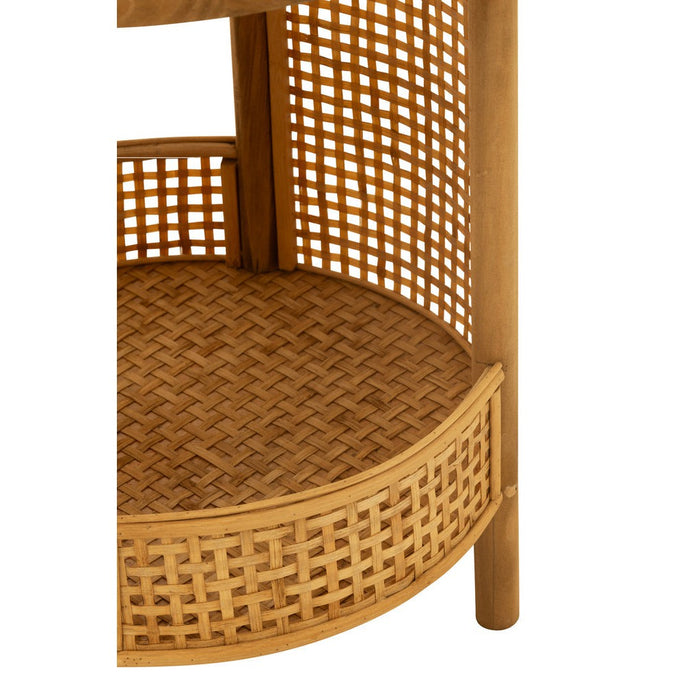 Bijzettafel Naturel Bamboe 40 cm-Bijzettafels-J-Line