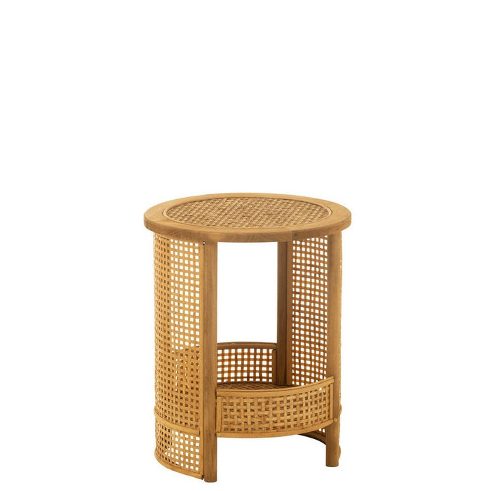Bijzettafel Naturel Bamboe 40 cm-Bijzettafels-J-Line