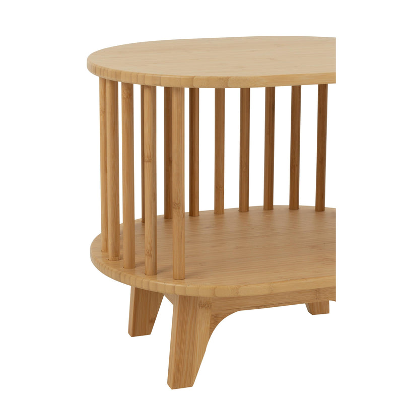 Bijzettafel Naturel Bamboe 42 cm 41.5x46x35 cm-Opbergkasten-J-Line