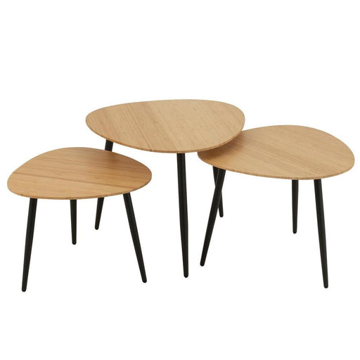Bijzettafel Naturel Bamboe 57 cm 57x56x45.7 cm-Bijzettafels-J-Line