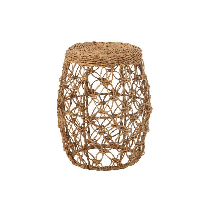 Bijzettafel Naturel Banana leaf 30 cm 30x30x55 cm-Bijzettafels-J-Line