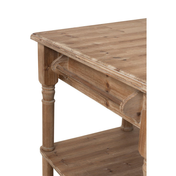 Bijzettafel Naturel Eucalyptus hout 70x131 cm-Bijzettafels-J-Line
