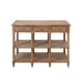 Bijzettafel Naturel Eucalyptus hout 70x131 cm-Bijzettafels-J-Line