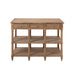 Bijzettafel Naturel Eucalyptus hout 70x131 cm-Bijzettafels-J-Line