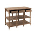 Bijzettafel Naturel Eucalyptus hout 70x131 cm-Bijzettafels-J-Line