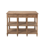 Bijzettafel Naturel Eucalyptus hout 70x131 cm-Bijzettafels-J-Line