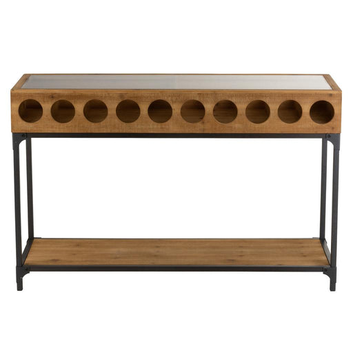 Bijzettafel Naturel Fir hout 38x120 cm-Bijzettafels-J-Line