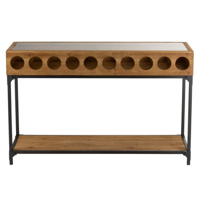 Bijzettafel Naturel Fir hout 38x120 cm-Bijzettafels-J-Line