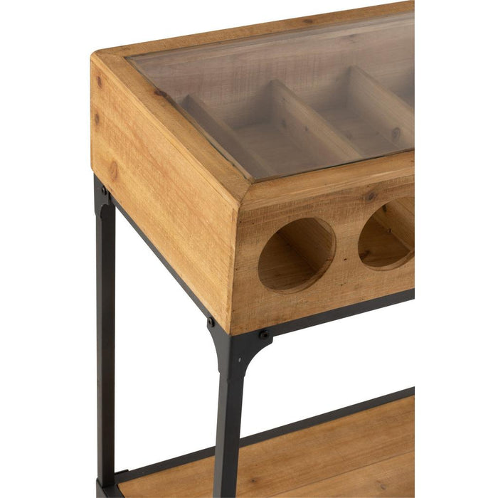 Bijzettafel Naturel Fir hout 38x120 cm-Bijzettafels-J-Line