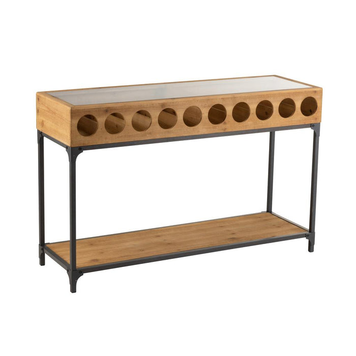Bijzettafel Naturel Fir hout 38x120 cm-Bijzettafels-J-Line