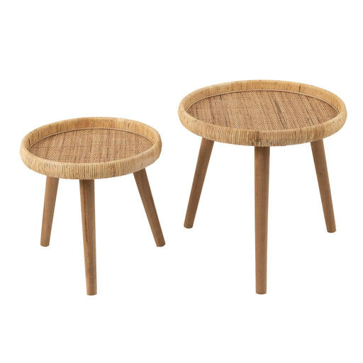Bijzettafel Naturel Fir hout 60 cm 60x60x56.5 cm-Bijzettafels-J-Line