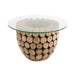 Bijzettafel Naturel Glas 70 cm-Bijzettafels-J-Line