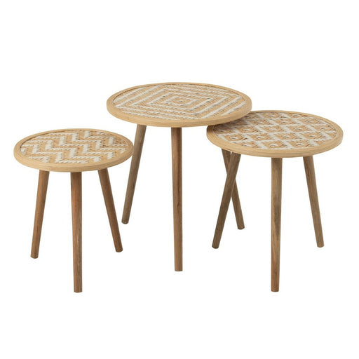 Bijzettafel Naturel Grenenhout 53 cm 53x53x56 cm-Bijzettafels-J-Line
