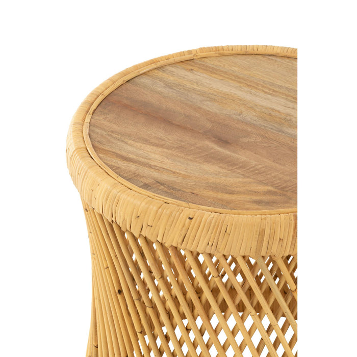 Bijzettafel Naturel Mangohout hout 50 cm 50x50x50 cm-Bijzettafels-J-Line