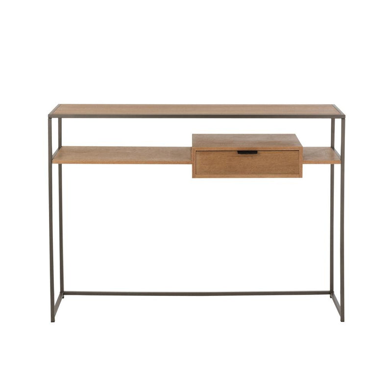 Bijzettafel Naturel Mdf 30x120 cm-Bijzettafels-J-Line