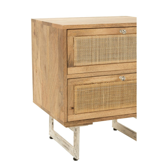 Bijzettafel Naturel Mdf 40 cm Naturel 40x50x55 cm-Opbergkasten-J-Line
