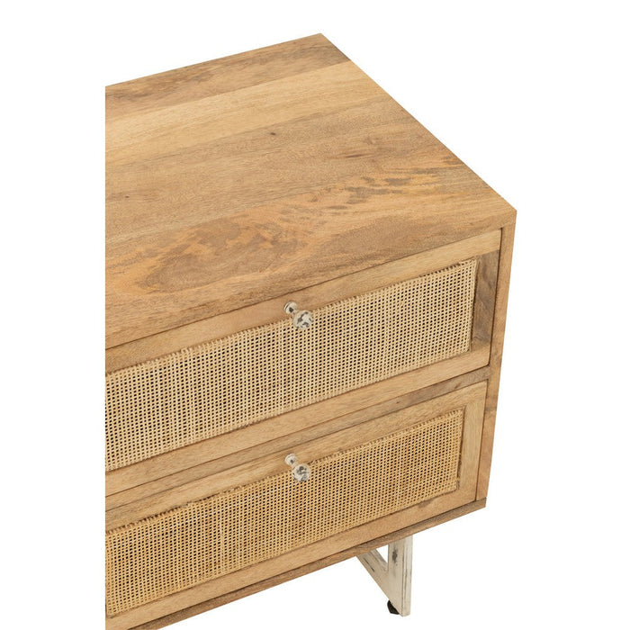 Bijzettafel Naturel Mdf 40 cm Naturel 40x50x55 cm-Opbergkasten-J-Line