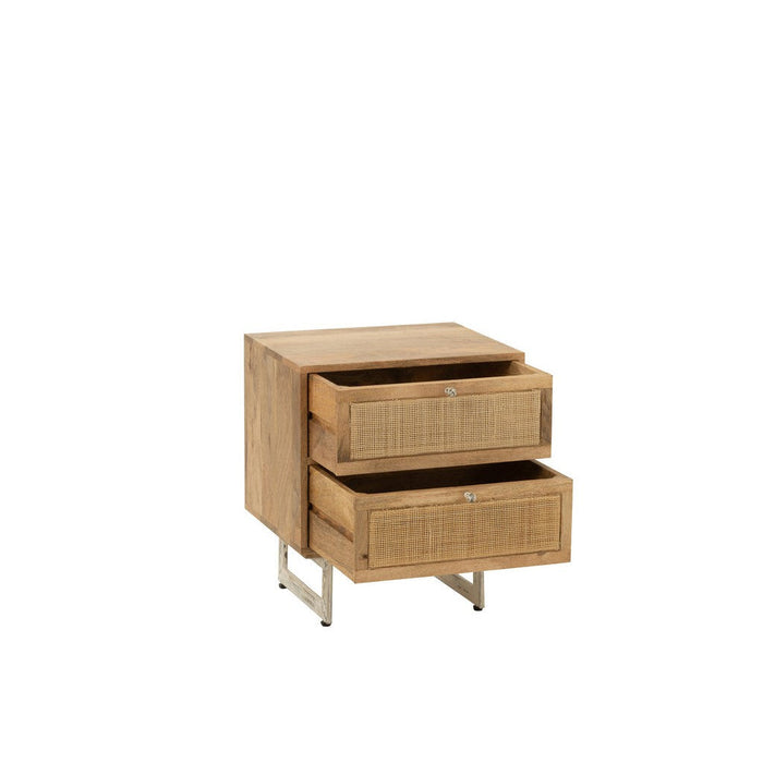 Bijzettafel Naturel Mdf 40 cm Naturel 40x50x55 cm-Opbergkasten-J-Line
