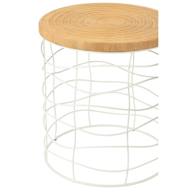 Bijzettafel Naturel Mdf 45 cm 45x45x50 cm-Bijzettafels-J-Line