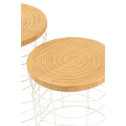 Bijzettafel Naturel Mdf 45 cm 45x45x50 cm-Bijzettafels-J-Line