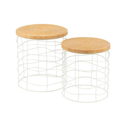 Bijzettafel Naturel Mdf 45 cm 45x45x50 cm-Bijzettafels-J-Line