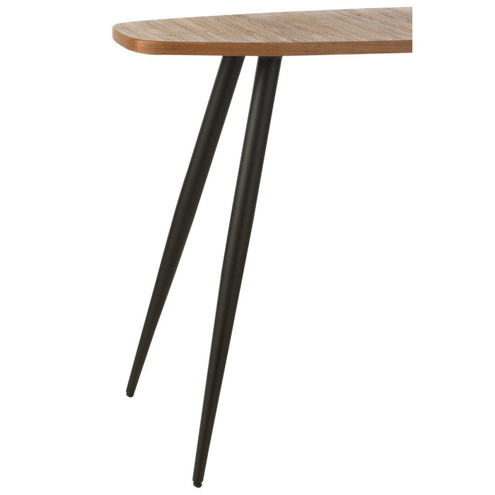 Bijzettafel Naturel Mdf Ovaal 40x120 cm-Bijzettafels-J-Line