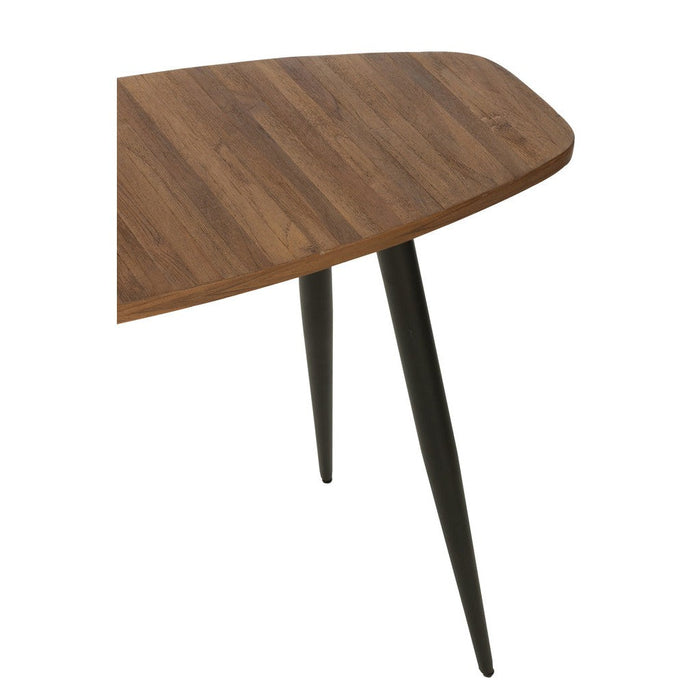 Bijzettafel Naturel Mdf Ovaal 40x120 cm-Bijzettafels-J-Line