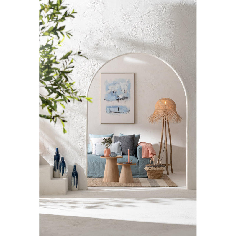 Bijzettafel Naturel Mdf Rond 45 cm 45x45x50 cm-Bijzettafels-J-Line